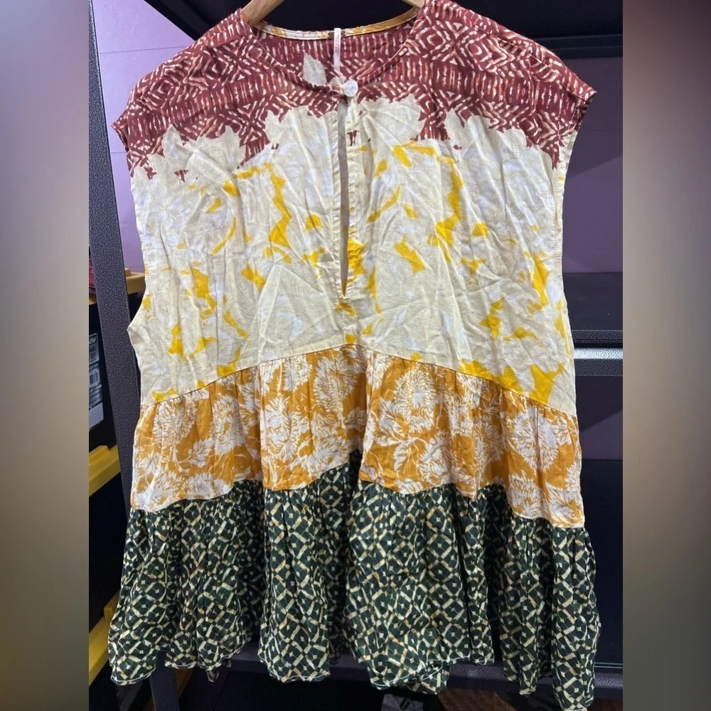 Free People We the Free Oversized Women’s XS Blouse lightweight Summer Top Shirt